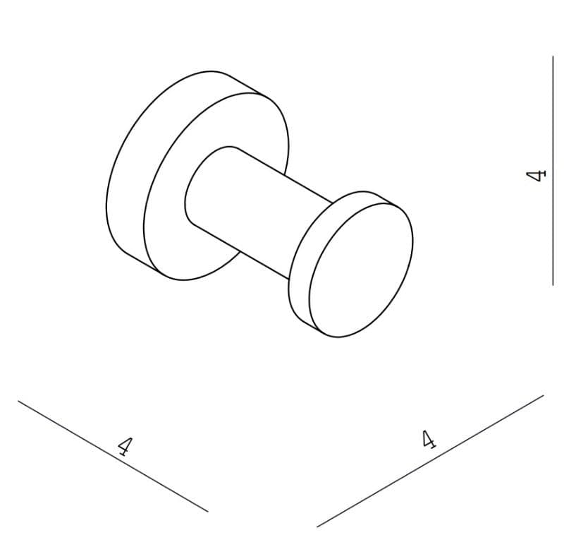 Άγκιστρο μονό Langberger 21108-31A Χρώμιο Φ4x4cm - 2