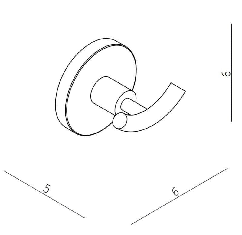 Άγκιστρο διπλό Langberger 21108-32A Χρώμιο Φ6x5cm - 3