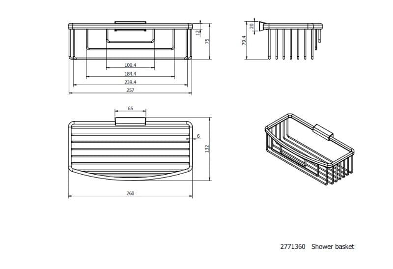 Σπογγοθήκη Langberger 2771360 Χρώμιο 26x13,2x7,9cm - 2
