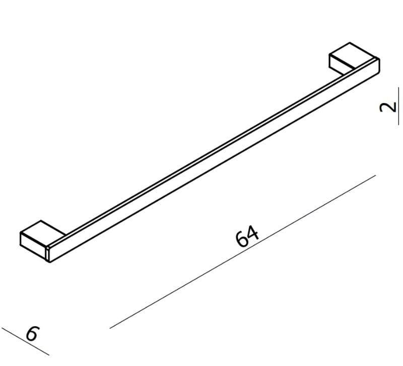 Πετσετοκρεμάστρα Langberger 21123-01A Χρώμιο 64x6x2cm - 2