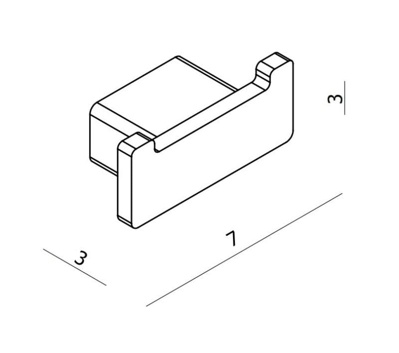 Άγκιστρο διπλό Langberger 21123-32B-400 Ματ Μαύρο 7x3x3cm - 2