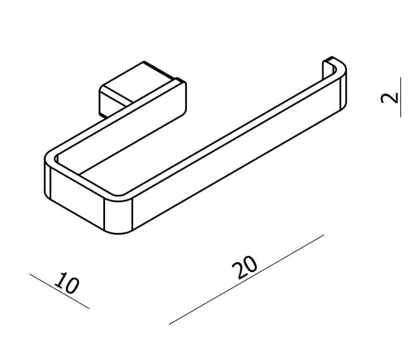 Κρίκος Πετσέτας Langberger 21123-38B Χρώμιο 20x10x2cm - 2