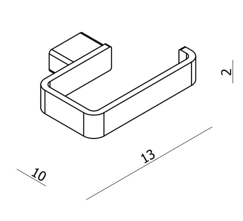 Χαρτοθήκη Langberger 21123-43B Χρώμιο 13x10x2cm - 2