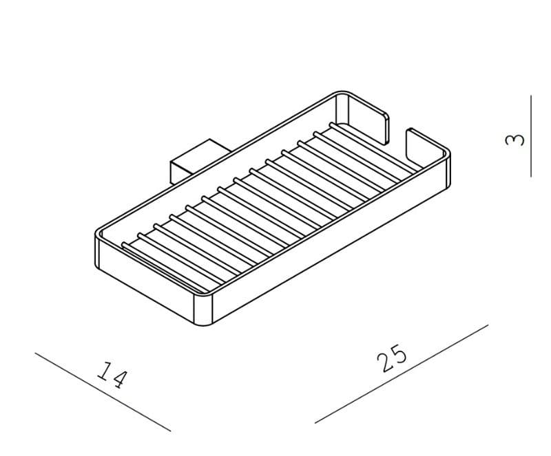 Σαπουνοθήκη και Σπογγοθήκη Langberger 21280-60B Χρώμιο 25x14x3cm - 2