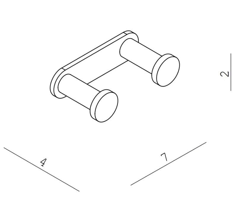 Άγκιστρο διπλό Langberger 21280-32A Χρώμιο 7x2x4cm - 3