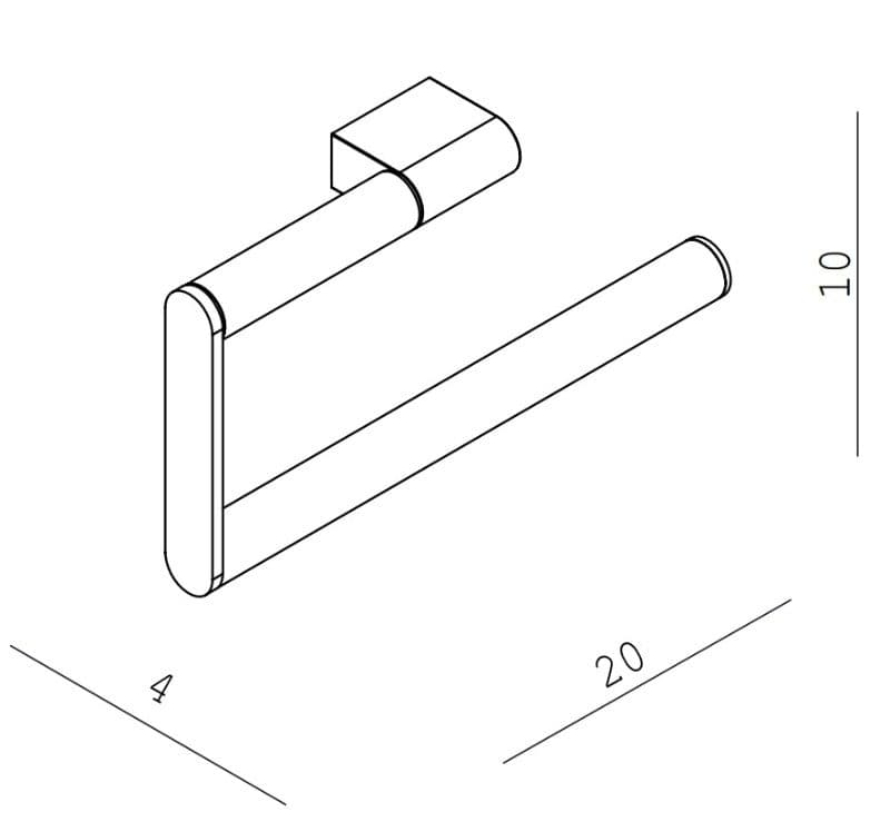 Κρίκος Πετσέτας Langberger 21280-38A Χρώμιο 20x4x10cm - 3