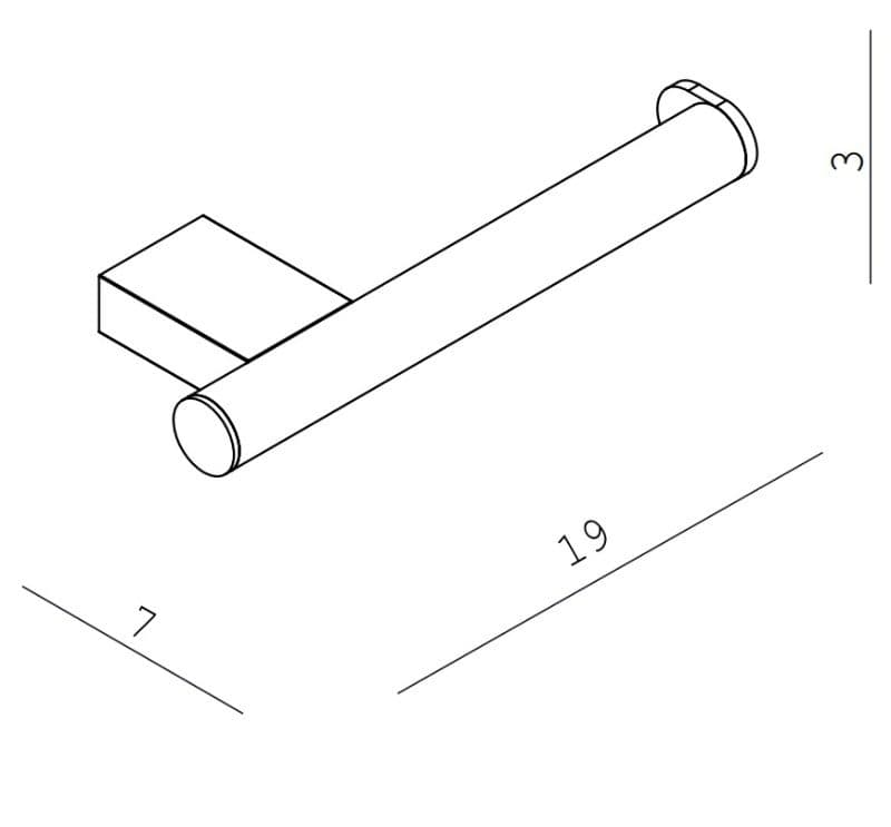 Χαρτοθήκη Langberger 21280-43C Χρώμιο 19x7x3cm - 2