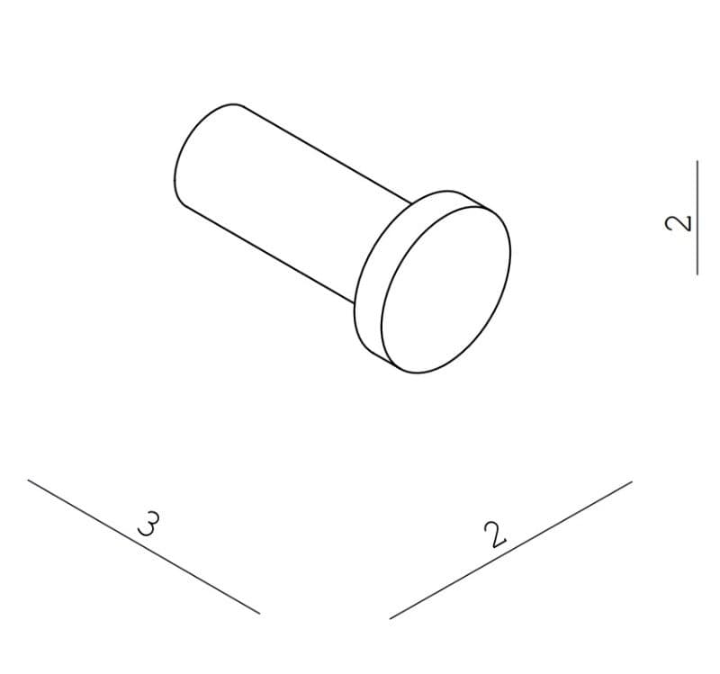 Άγκιστρο μονό Langberger 21701-31A Χρώμιο Φ2x3cm - 2