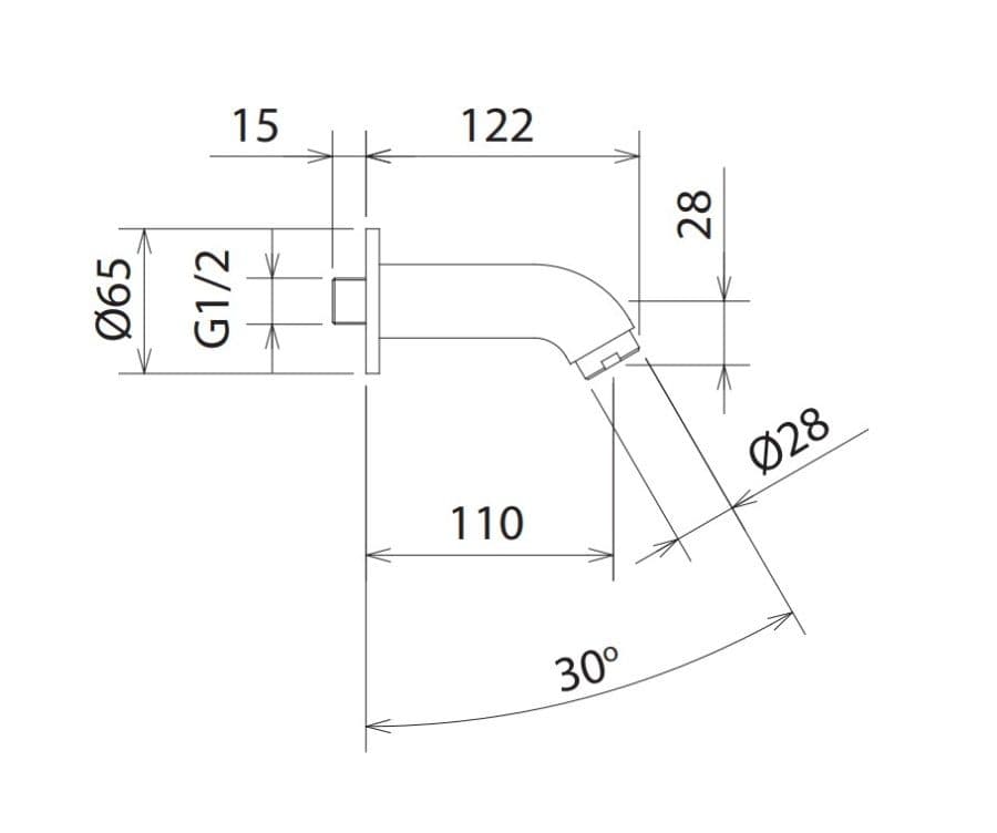 Στόμιο Ντους La Torre 12244/SH-100 Χρώμιο 12,2cm (πώληση σε συνδυασμό με μίκτη ίδιας απόχρωσης) - 2