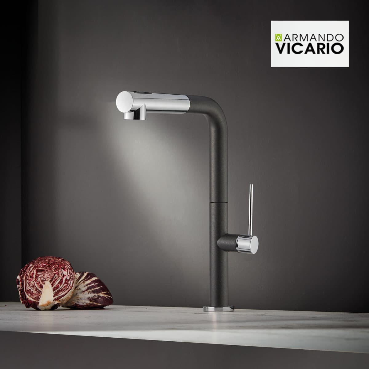Μπαταρία κουζίνας Armando Vicario Tozo 48580-1401 Nero Υ35,5cm