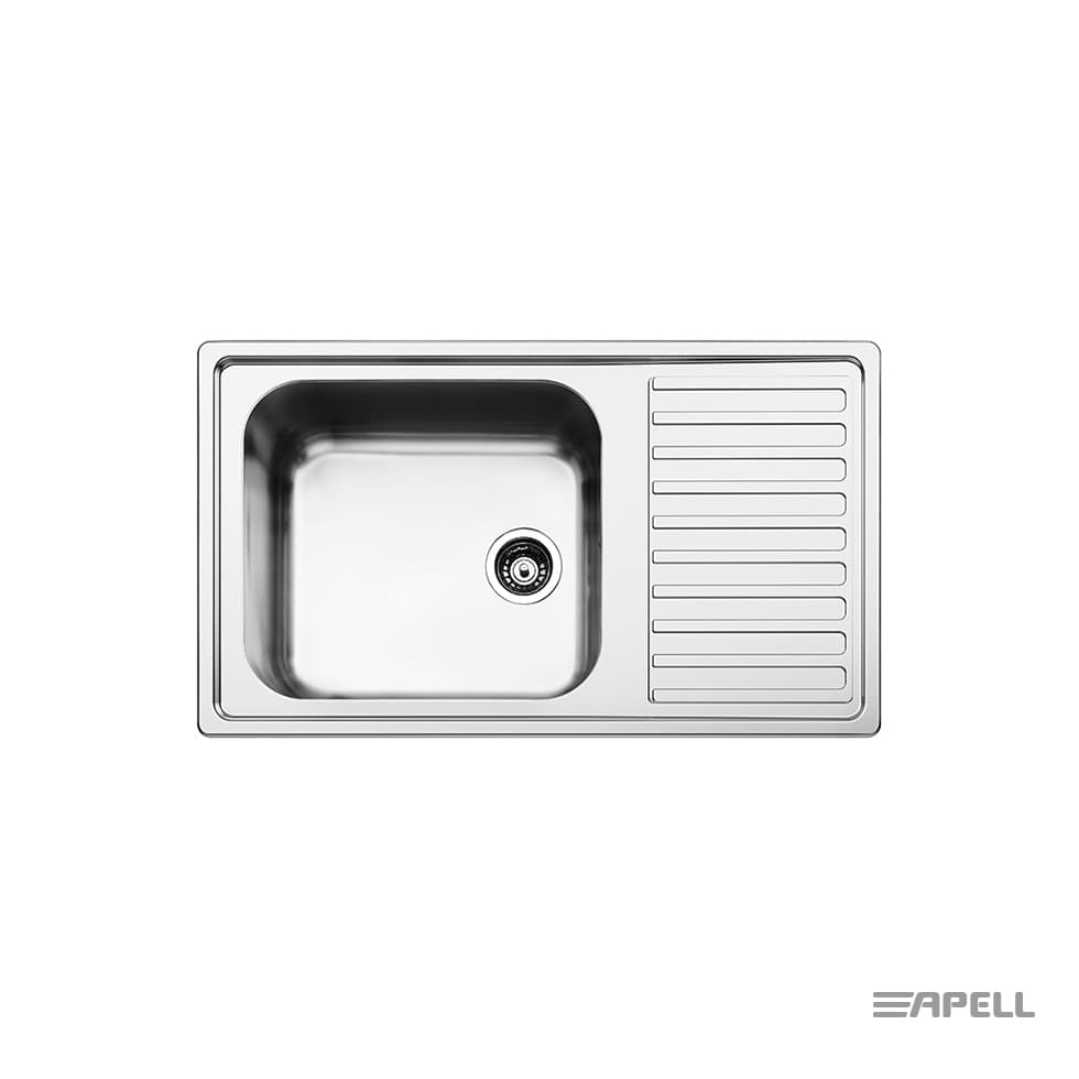 Νεροχύτης κουζίνας ανοξείδωτος Apell Anniversario 8110-112 Inox Σατινέ (Σαγρέ) 86×50 (ένθετος)