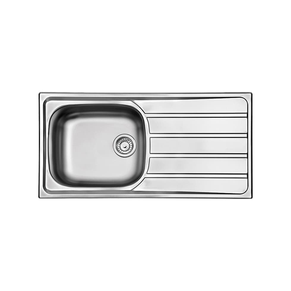 Νεροχύτης κουζίνας ανοξείδωτος Apell Area 8215-110 Inox Σατινέ λείο 100×50 (ένθετος)