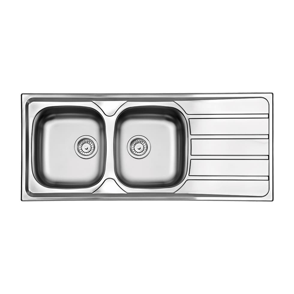 Νεροχύτης κουζίνας ανοξείδωτος Apell Area 8216-110 Inox Σατινέ λείο 116×50 (ένθετος)
