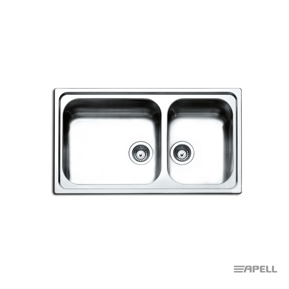 Νεροχύτης κουζίνας ανοξείδωτος Apell Venezia 8320-112 Inox Σατινέ (Σαγρέ) 86×50 (ένθετος)