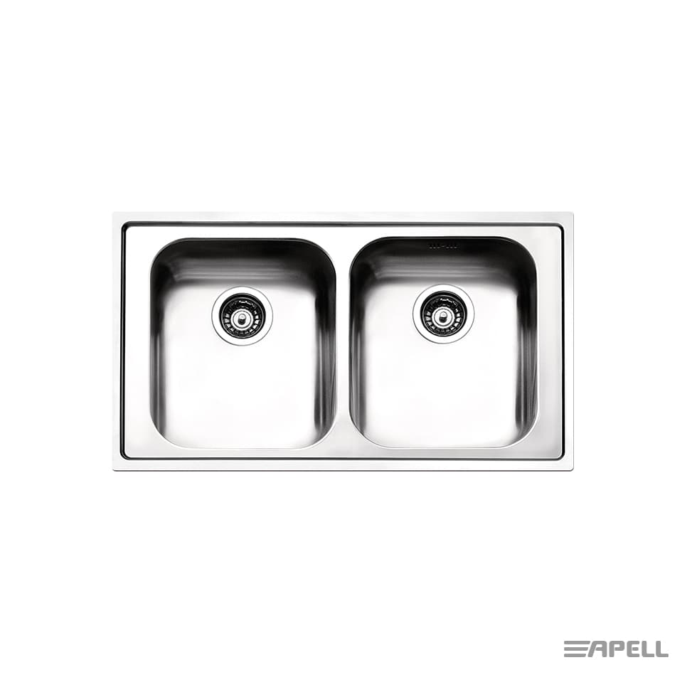 Νεροχύτης κουζίνας ανοξείδωτος Apell Venezia 8330-112 Inox Σατινέ (Σαγρέ) 86×50 (ένθετος)