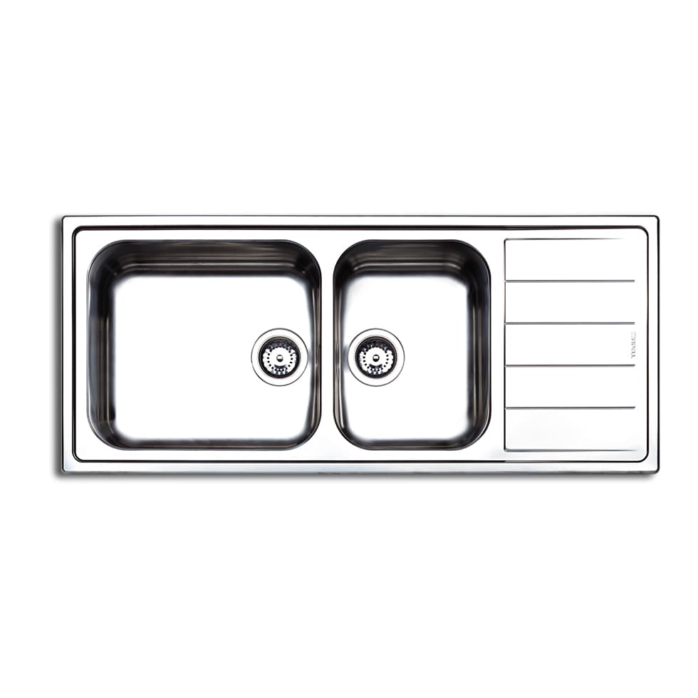Νεροχύτης κουζίνας ανοξείδωτος Apell Linear 8516-110 Inox Σατινέ λείο 116×50 (ένθετος)