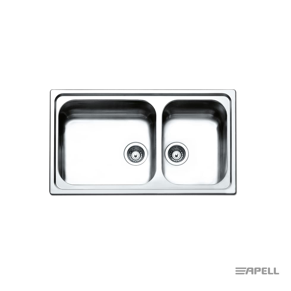 Νεροχύτης κουζίνας ανοξείδωτος Apell Linear 8520-112 Inox Σατινέ (Σαγρέ) 86×50 (ένθετος)