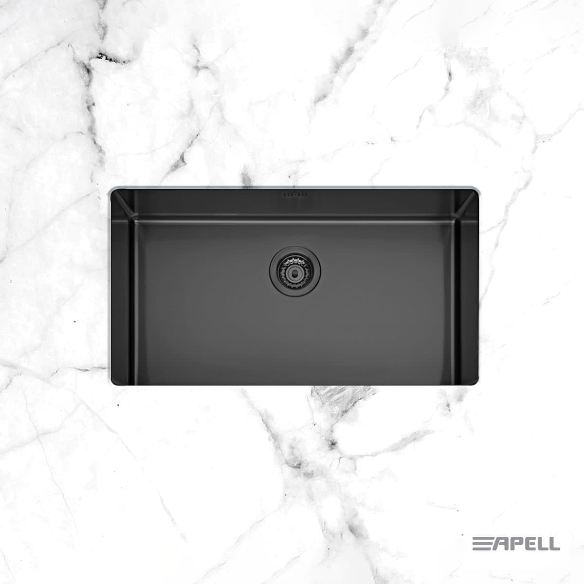 Νεροχύτης κουζίνας ανοξείδωτος Apell Metamorfosis MEM75-411 Black Brushed PVD 75×44 (υποκαθήμενος)