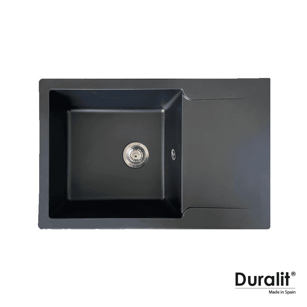 Νεροχύτης κουζίνας συνθετικός Duralit KN105-420 Graphite 79×50 (ένθετος)