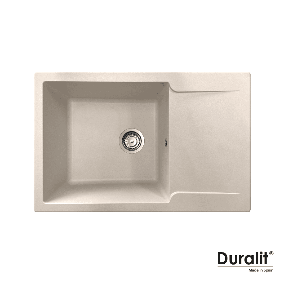Νεροχύτης κουζίνας συνθετικός Duralit KN105-500 Beige 79×50 (ένθετος)