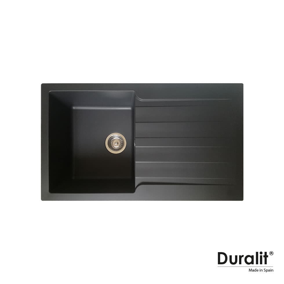Νεροχύτης κουζίνας συνθετικός Duralit KS100-420 Graphite 86×50 (ένθετος)