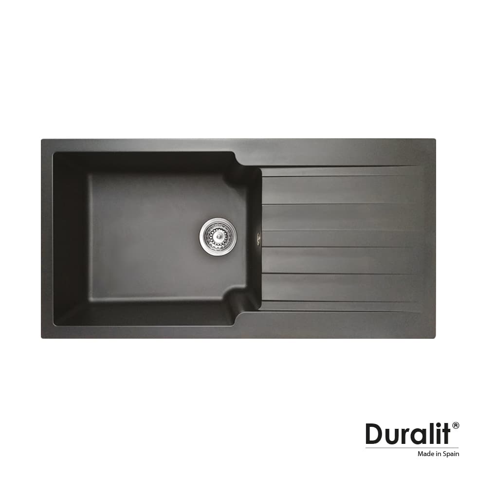 Νεροχύτης κουζίνας συνθετικός Duralit KS105-420 Graphite 100×50 (ένθετος)