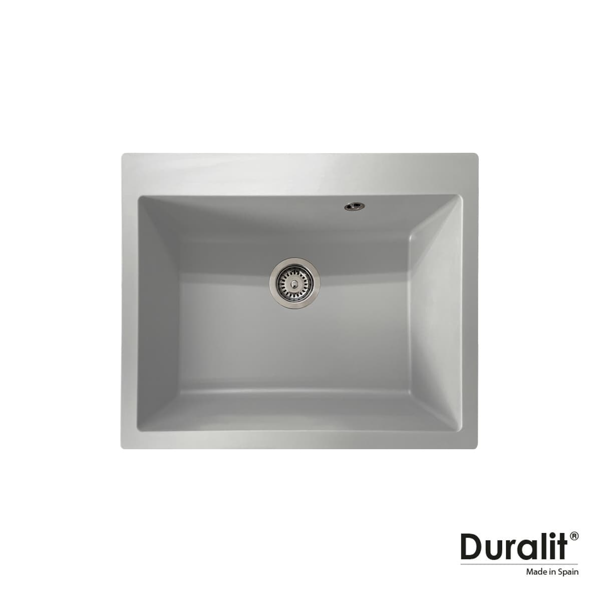 Νεροχύτης κουζίνας συνθετικός Duralit Kz060-430 Platinum 60×50 (ένθετος)