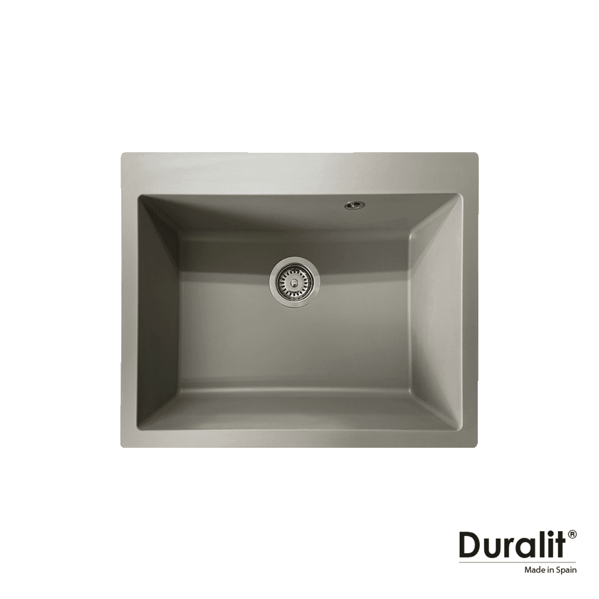 Νεροχύτης κουζίνας συνθετικός Duralit Kz060-450 Concrete 60×50 (ένθετος)