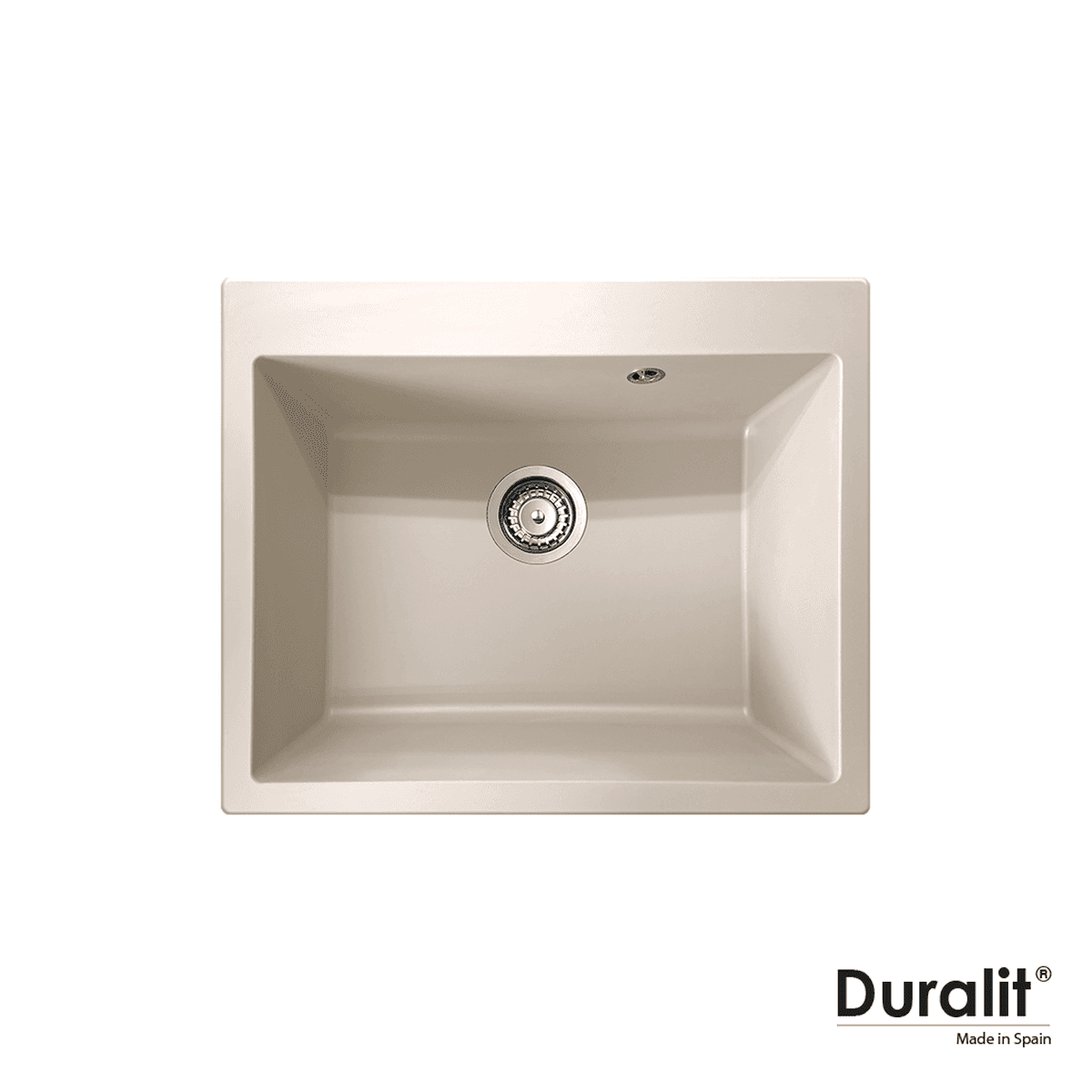 Νεροχύτης κουζίνας συνθετικός Duralit Kz060-500 Beige 60×50 (ένθετος)