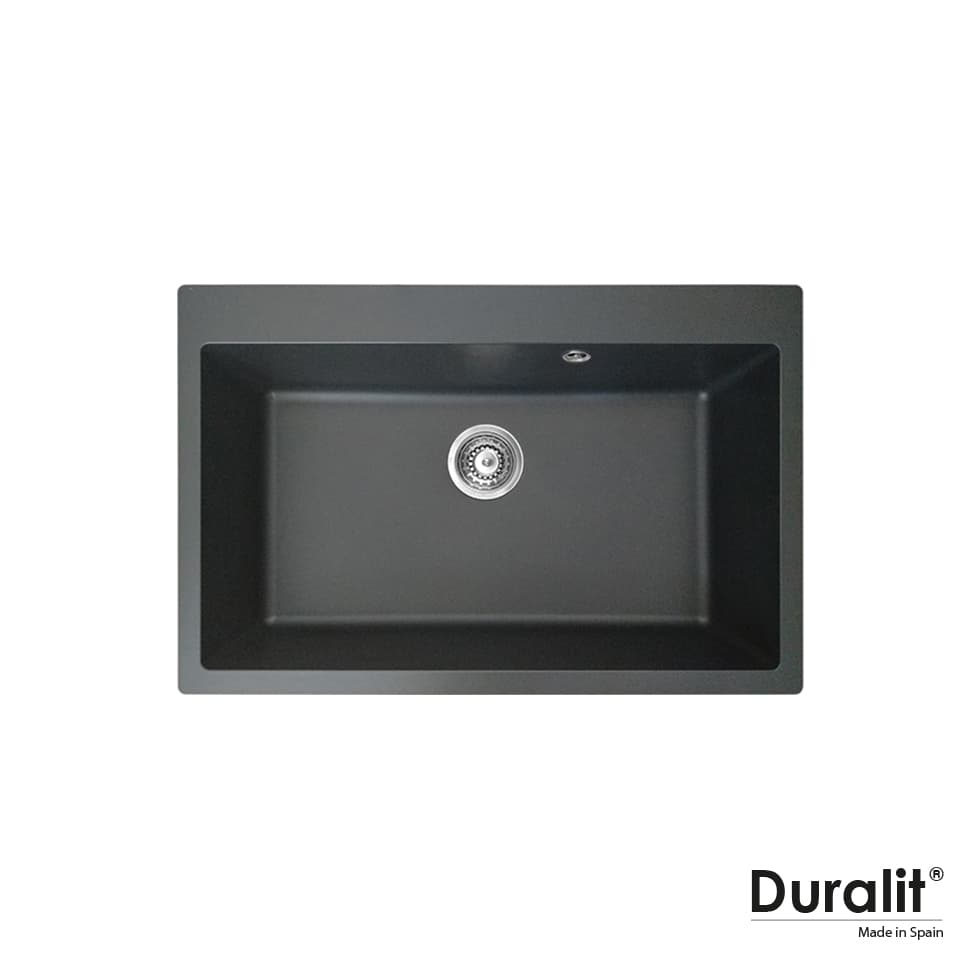 Νεροχύτης κουζίνας συνθετικός Duralit Kz075-420 Graphite 76×50 (ένθετος)