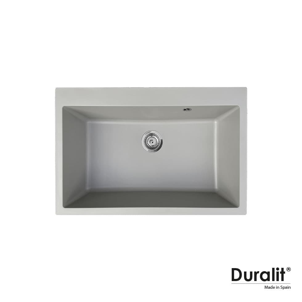 Νεροχύτης κουζίνας συνθετικός Duralit Kz075-430 Platinum 76×50 (ένθετος)