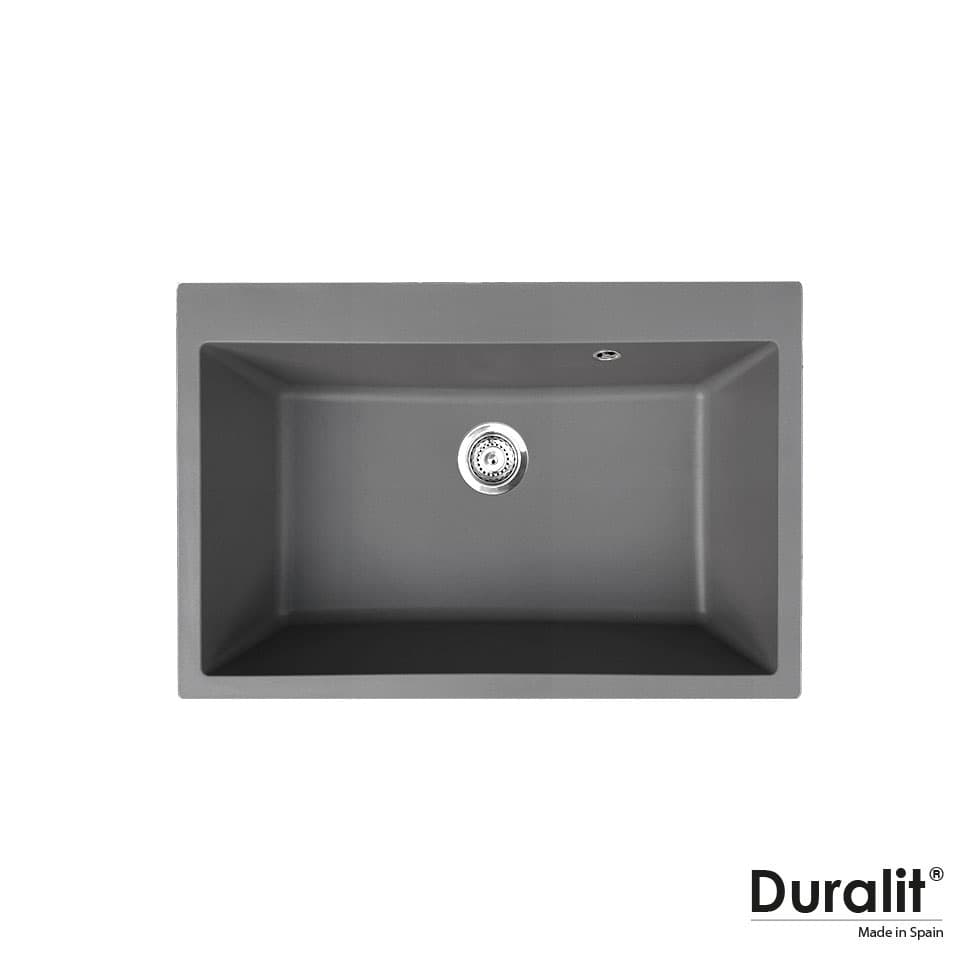 Νεροχύτης κουζίνας συνθετικός Duralit Kz075-450 Concrete 76×50 (ένθετος)