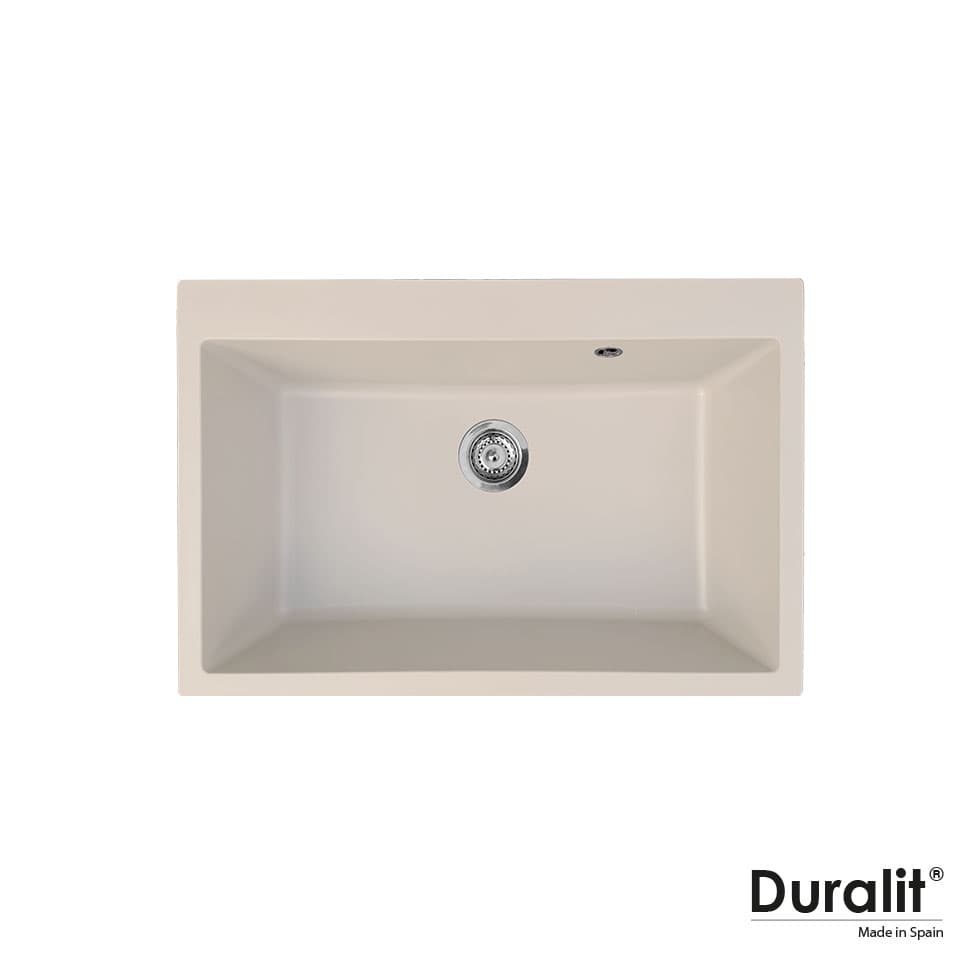 Νεροχύτης κουζίνας συνθετικός Duralit Kz075-500 Beige 76×50 (ένθετος)