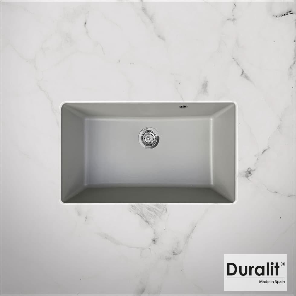 Νεροχύτης κουζίνας συνθετικός Duralit Kz075U-430 Platinum 76×50 (υποκαθήμενος)