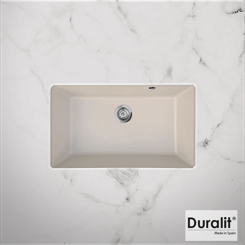 Νεροχύτης κουζίνας συνθετικός Duralit Kz075U-500 Beige 76×50 (υποκαθήμενος)