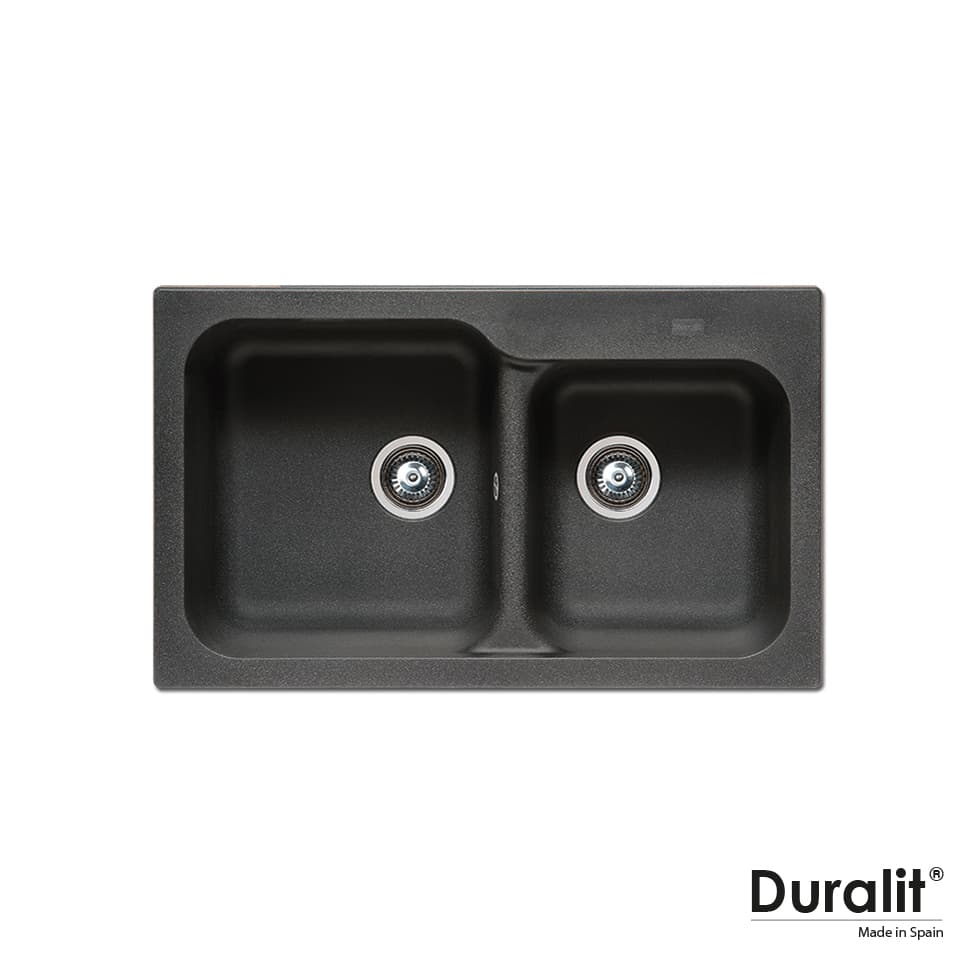 Νεροχύτης κουζίνας συνθετικός Duralit Kz200-420 Graphite 83×50 (ένθετος)