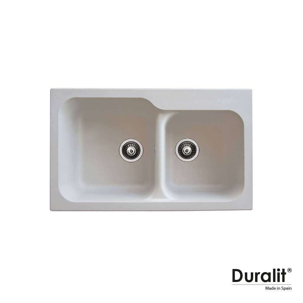 Νεροχύτης κουζίνας συνθετικός Duralit Kz200-500 Beige 83×50 (ένθετος)