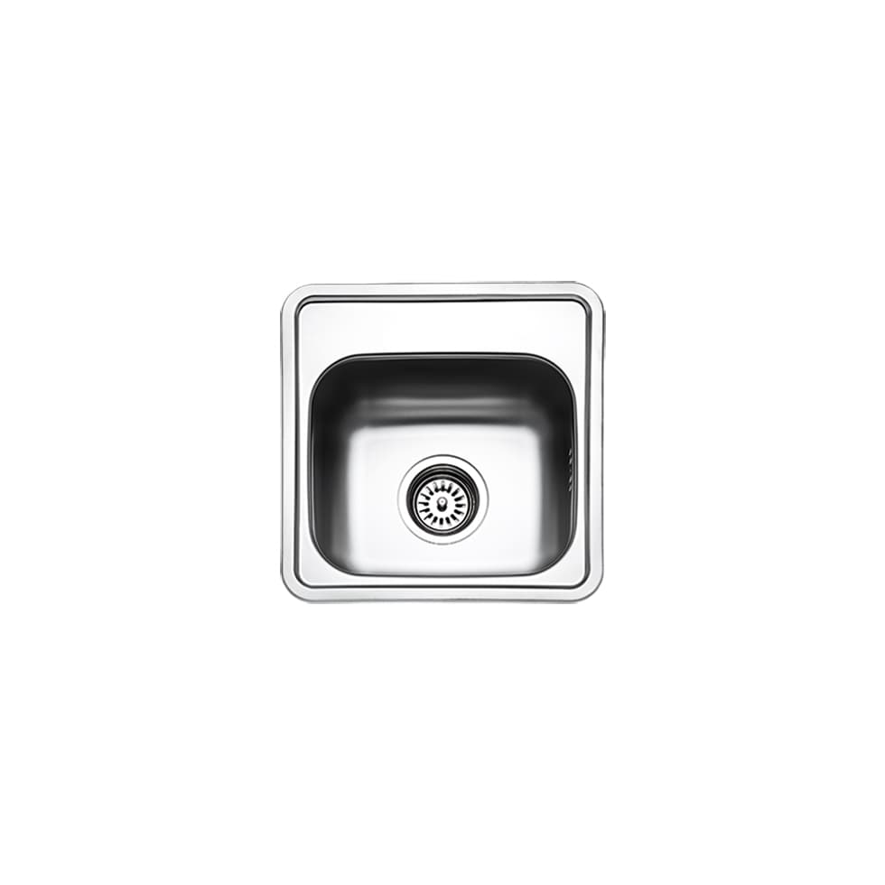 Νεροχύτης κουζίνας ανοξείδωτος Fortinox Valley 25038-110 Inox Σατινέ λείο 38×38 (ένθετος) - 1