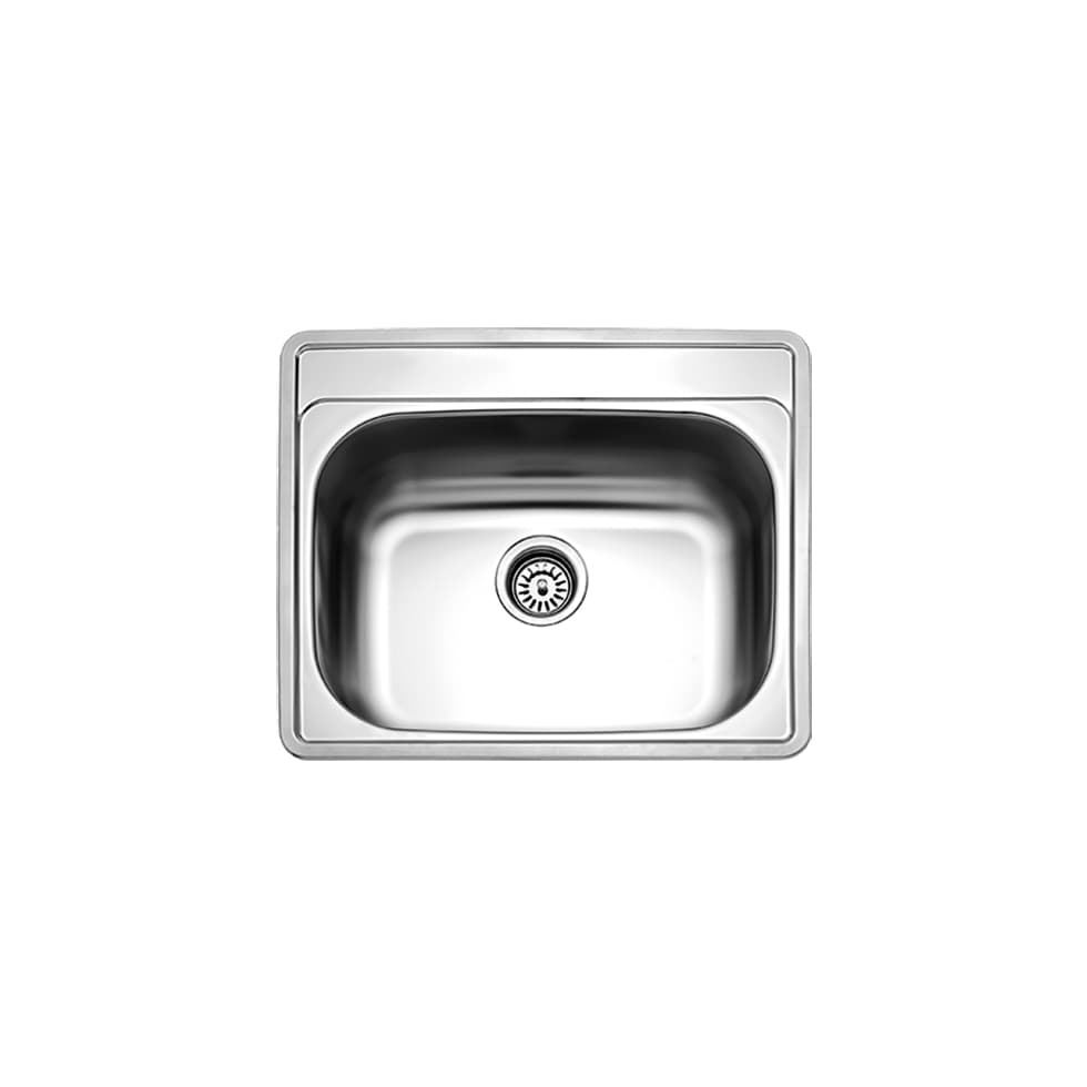 Νεροχύτης κουζίνας ανοξείδωτος Fortinox Valley 25060-110 Inox Σατινέ λείο 60×50 (ένθετος)