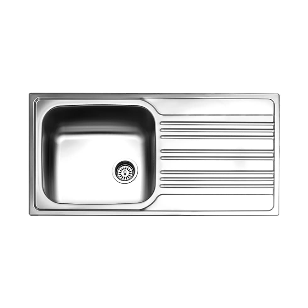 Νεροχύτης κουζίνας ανοξείδωτος Fortinox Valley 25110-110 Inox Σατινέ λείο 100×50 (ένθετος)