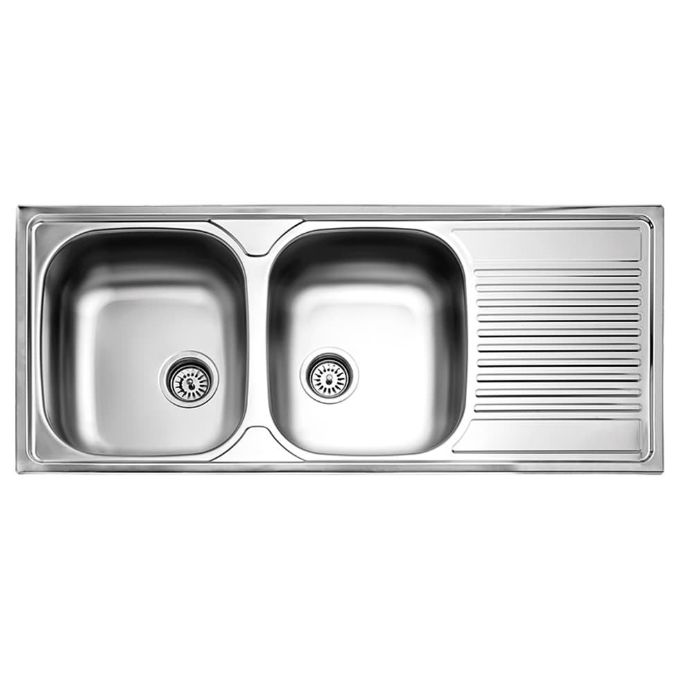 Νεροχύτης κουζίνας ανοξείδωτος Fortinox Valley 25210-110 Inox Σατινέ λείο 116×50 (ένθετος)