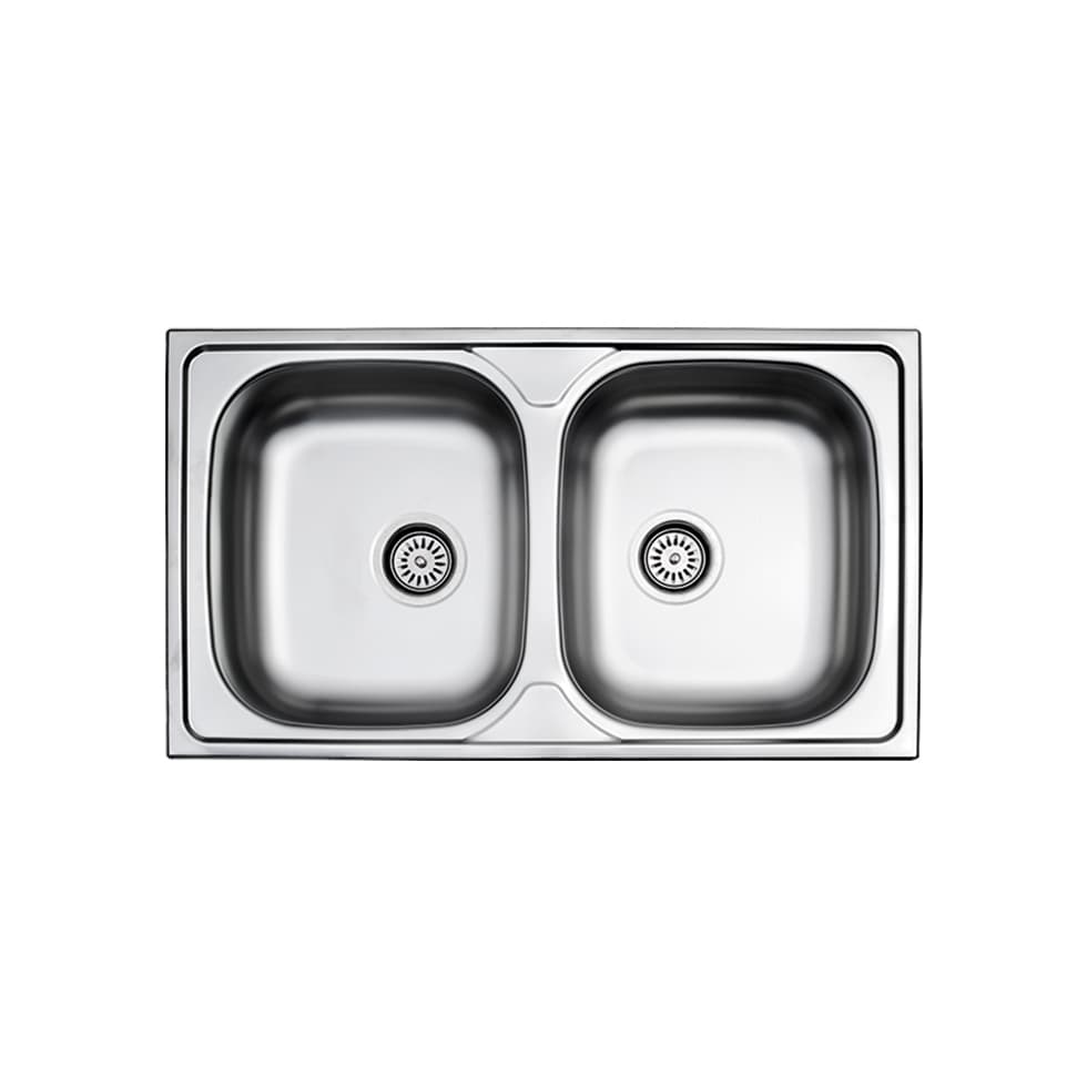 Νεροχύτης κουζίνας ανοξείδωτος Fortinox Valley 25286-110 Inox Σατινέ λείο 86×50 (ένθετος)