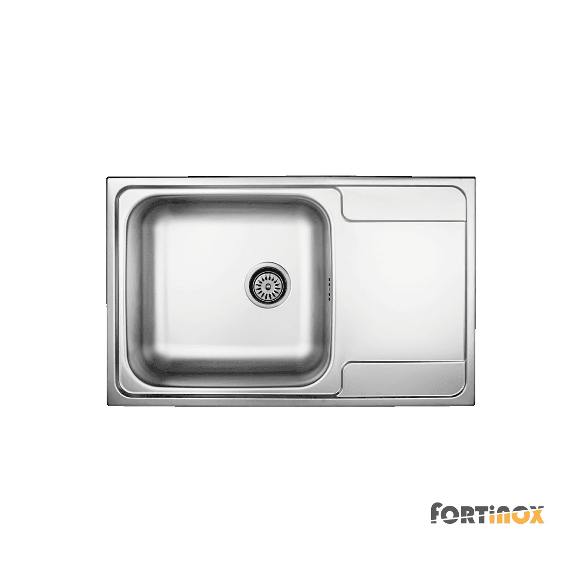 Νεροχύτης κουζίνας ανοξείδωτος Fortinox Valley 26105-110 Inox Σατινέ λείο 79×50 (ένθετος)