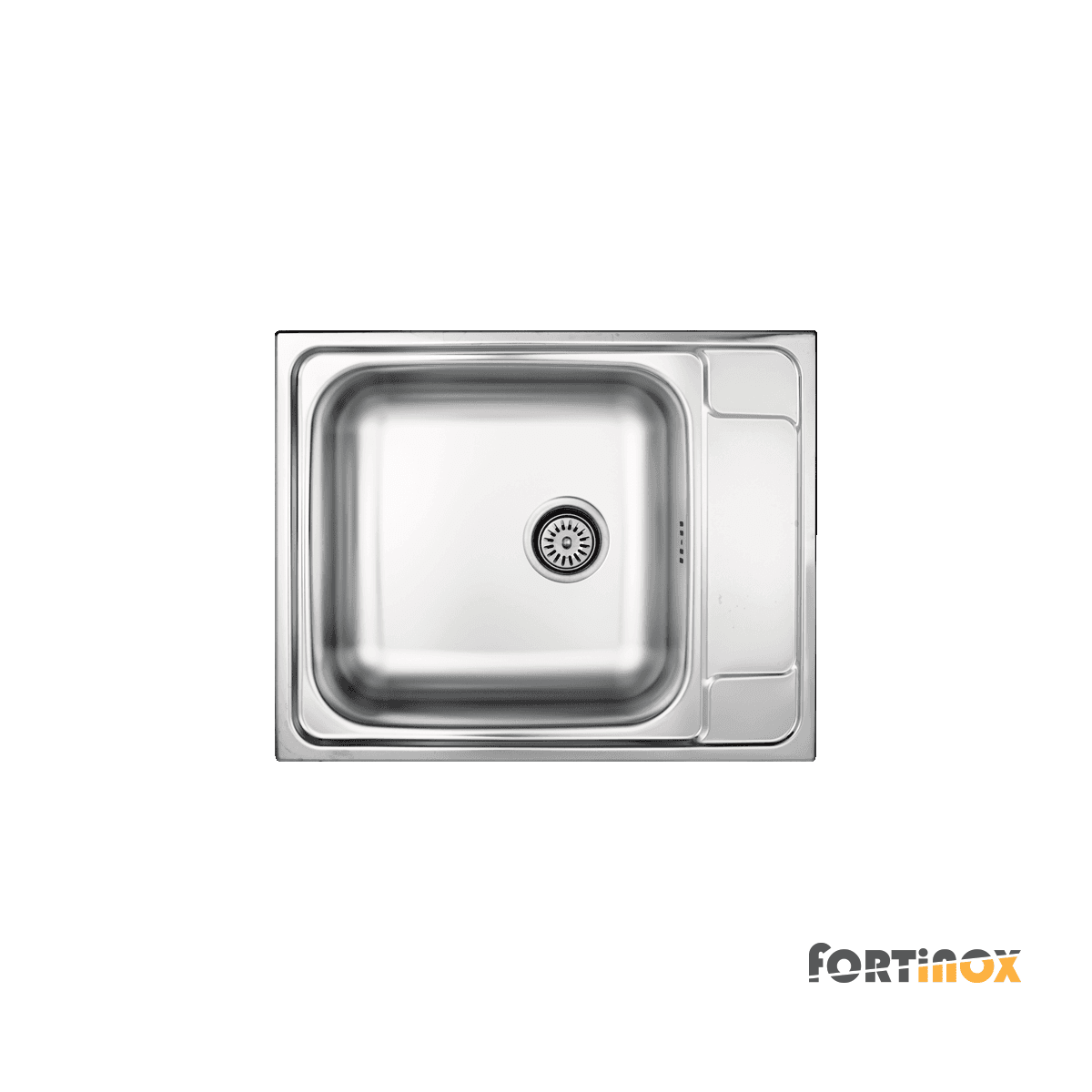 Νεροχύτης κουζίνας ανοξείδωτος Fortinox Valley 26150-110 Inox Σατινέ λείο 63×50 (ένθετος)