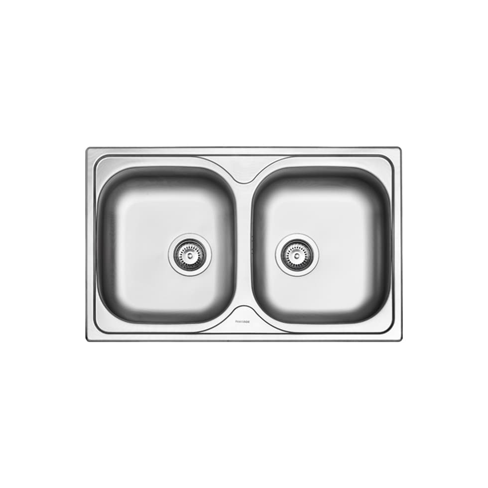 Νεροχύτης κουζίνας ανοξείδωτος Fortinox Valley 25200-110 Inox Σατινέ λείο 80×50 (ένθετος)