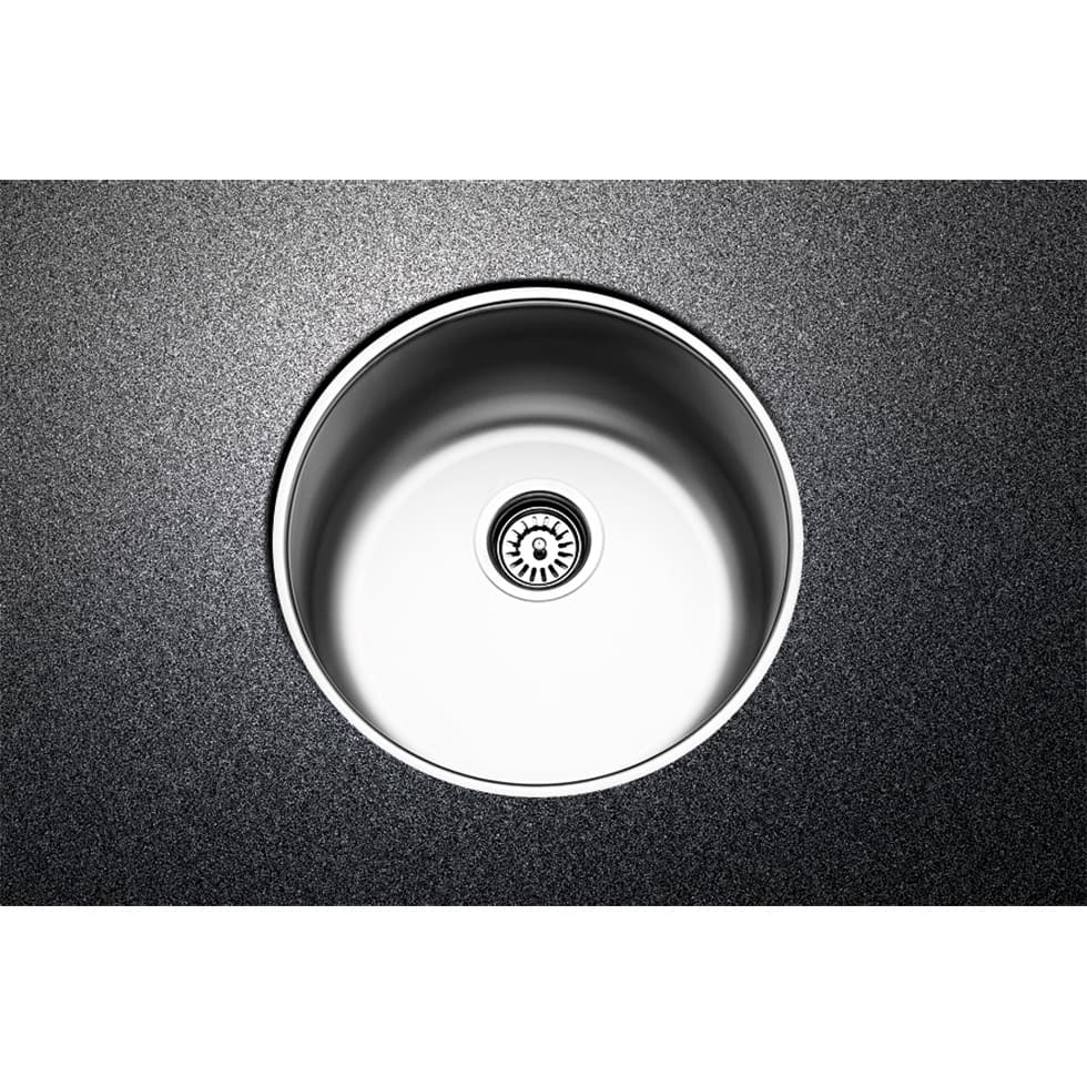 Νεροχύτης κουζίνας ανοξείδωτος Fortinox Valley 28900-110 Inox Σατινέ λείο Φ43,5 (υποκαθήμενος & ένθετος)