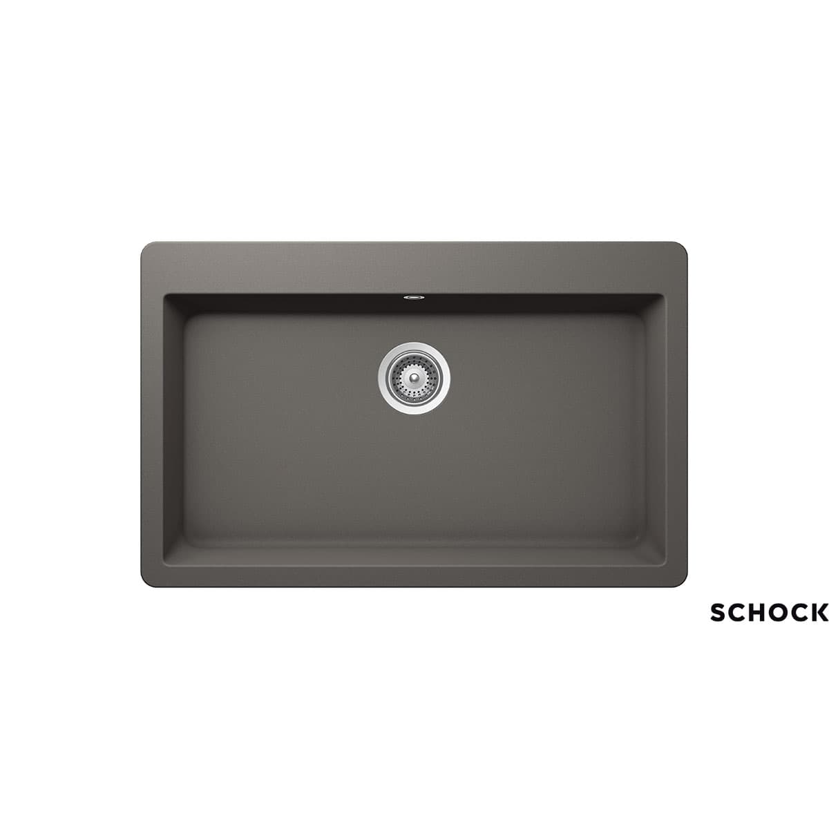 Νεροχύτης κουζίνας γρανιτένιος Schock Cristadur Mono 15090-1442 Silverstone 83,8×53 (ένθετος)