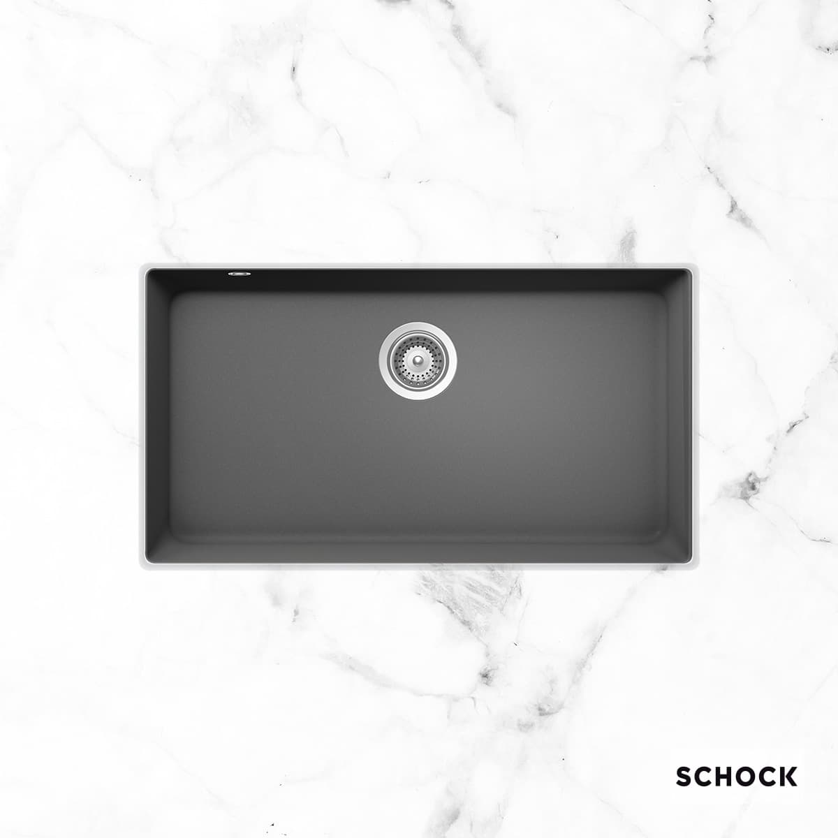 Νεροχύτης κουζίνας γρανιτένιος Schock Cristadur Mono 15090U-1442 Silverstone 83,8×46,9 (υποκαθήμενος)