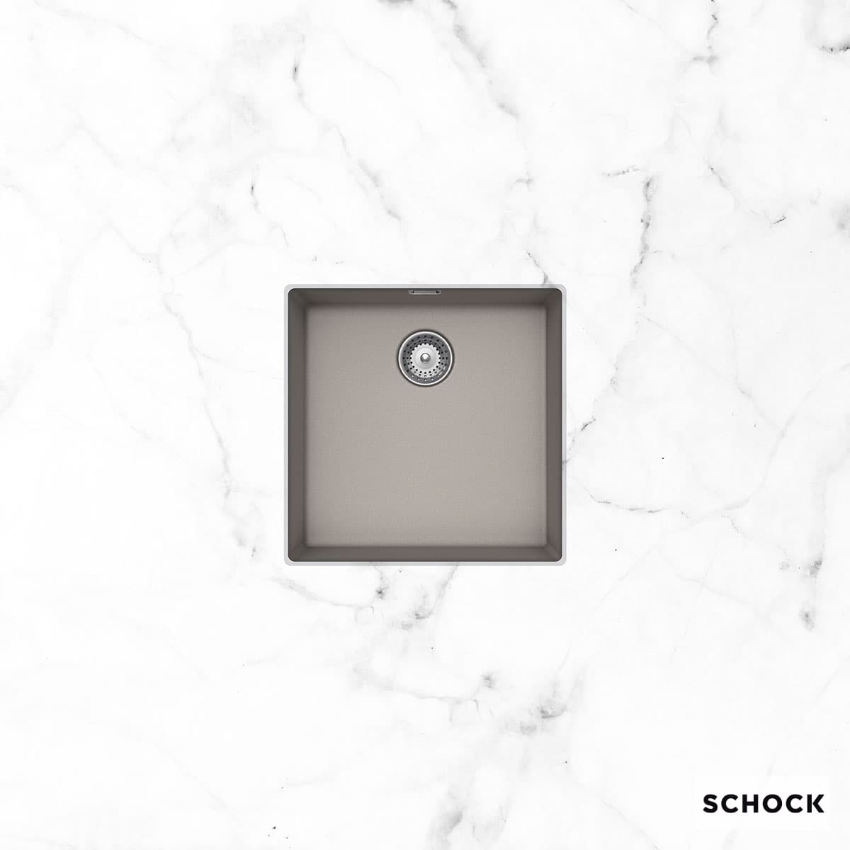 Νεροχύτης κουζίνας γρανιτένιος Schock Cristalite Manhattan 30050U-1451 Concrete Beton 45,6×45,6 (υποκαθήμενος)