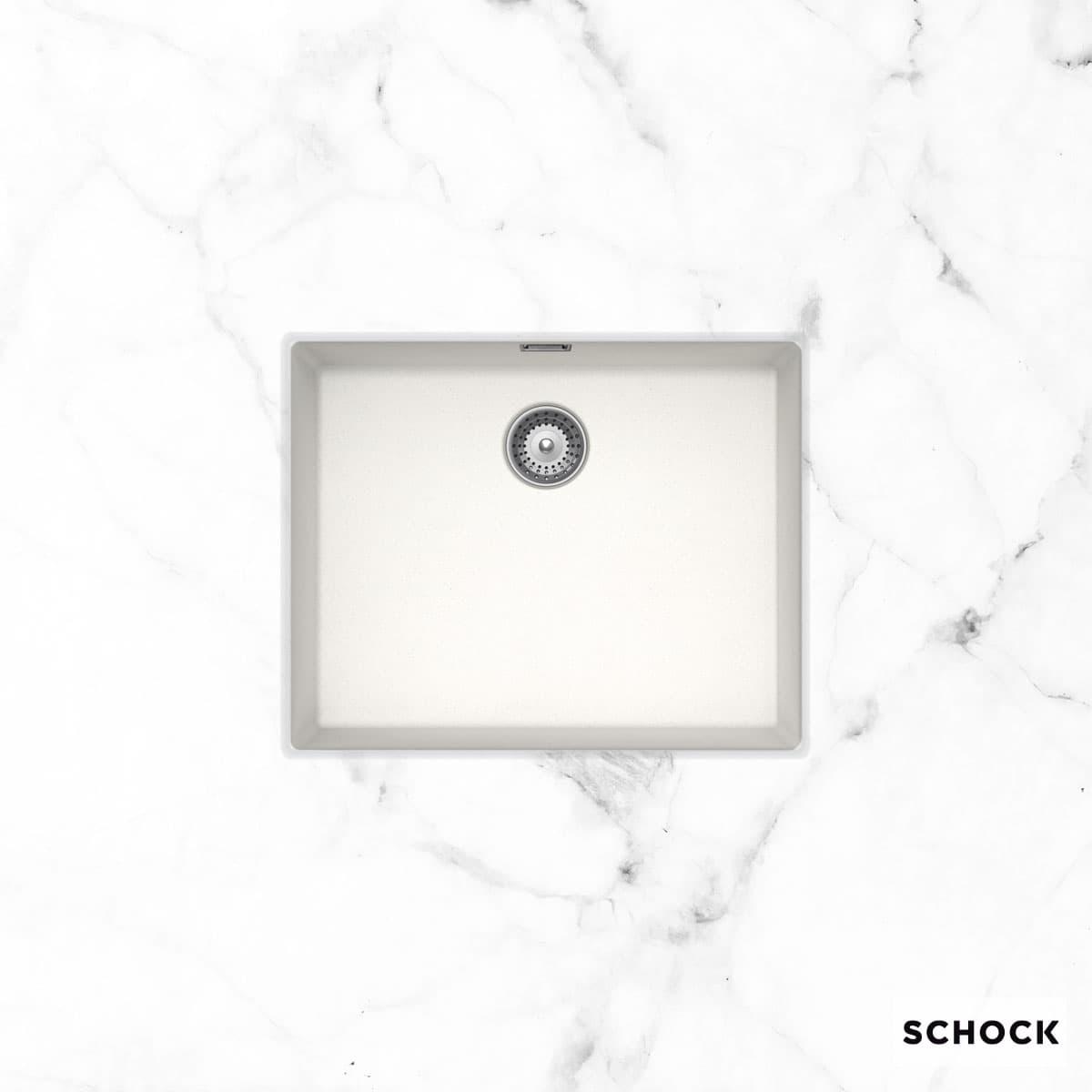Νεροχύτης κουζίνας γρανιτένιος Schock Cristalite Manhattan 30060U-1301 Superwhite 55,6×45,6 (ένθετος & υποκαθήμενος)